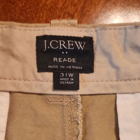 J Crew Flat Front 100% Cotton 7" Inseam Casual Khaki Shorts -Size 31, Tan - Picture 6 of 7